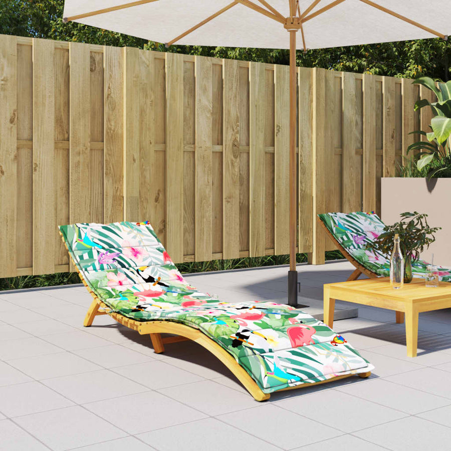 Ligbedkussen oxford stof meerkleurig 200 x 70 x 4 cm Groen en roze
