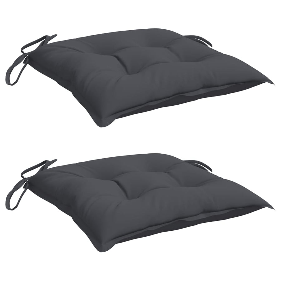 Stoelkussens Oxford Stof Kleurig 2 40 x 40 x 7 cm Antraciet