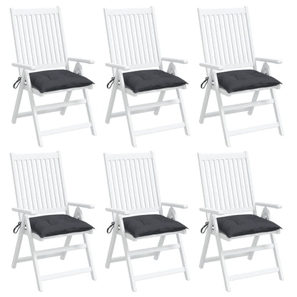Stoelkussens 6 st 40x40x7 cm oxford stof antracietkleurig