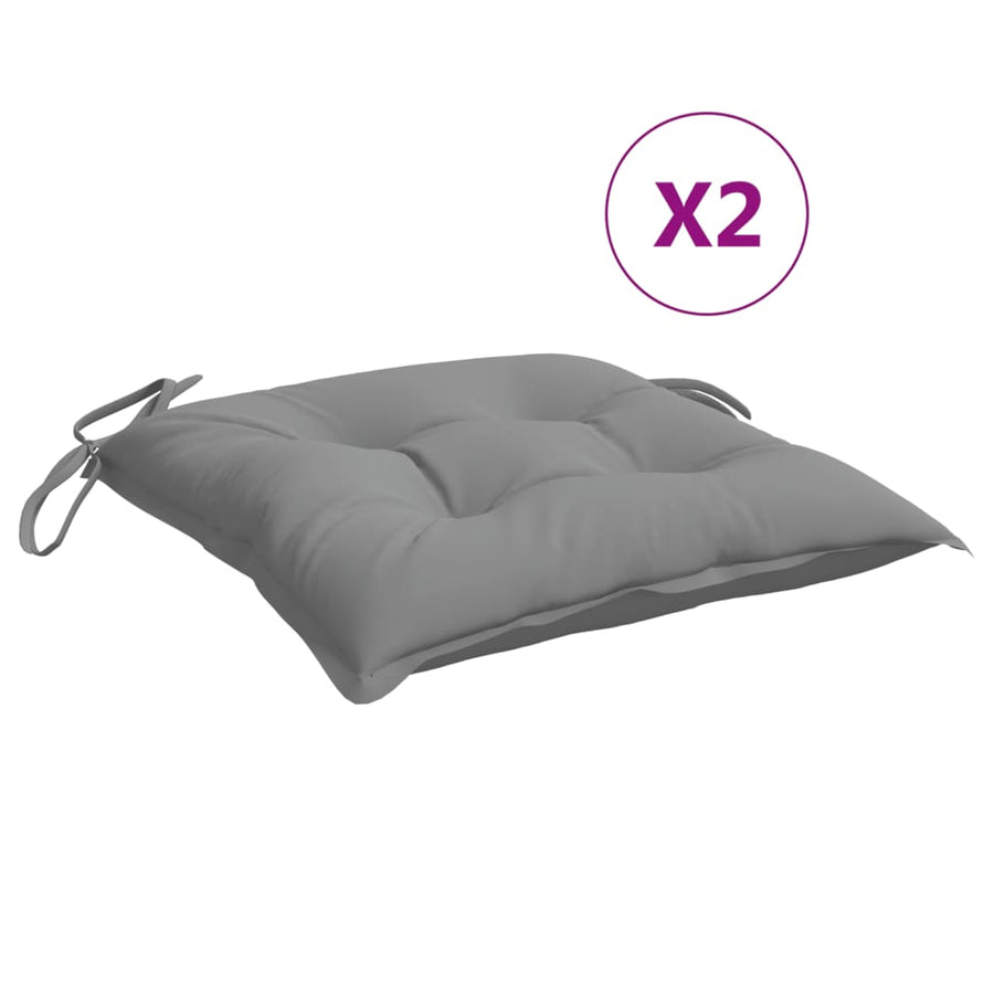 Stoelkussens Oxford Stof 2 40 x 40 x 7 cm Grijs