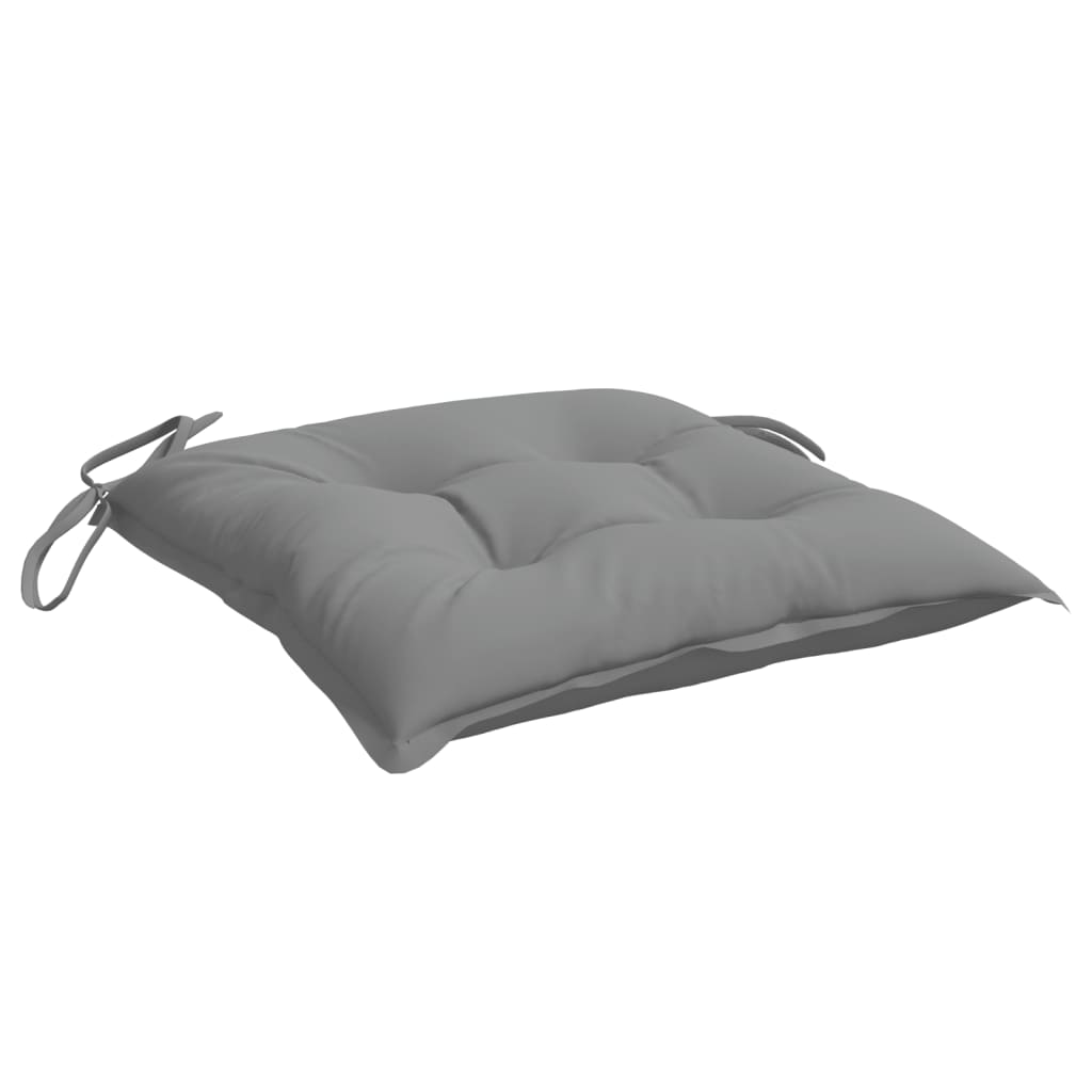 Stoelkussens 6 st 40x40x7 cm oxford stof grijs