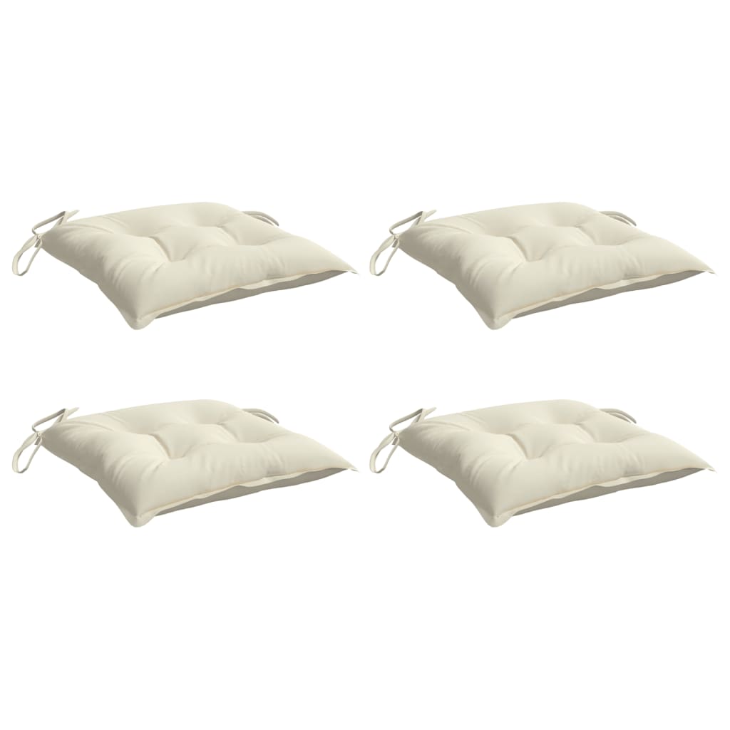 Stoelkussens Oxford Stof Wit 4 40 x 40 x 7 cm Crème