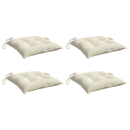 Stoelkussens Oxford Stof Wit 4 40 x 40 x 7 cm Crème