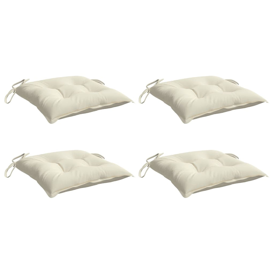 Stoelkussens Oxford Stof Wit 4 40 x 40 x 7 cm Crème