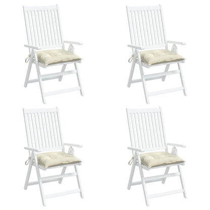 Stoelkussens Oxford Stof Wit 4 40 x 40 x 7 cm Crème