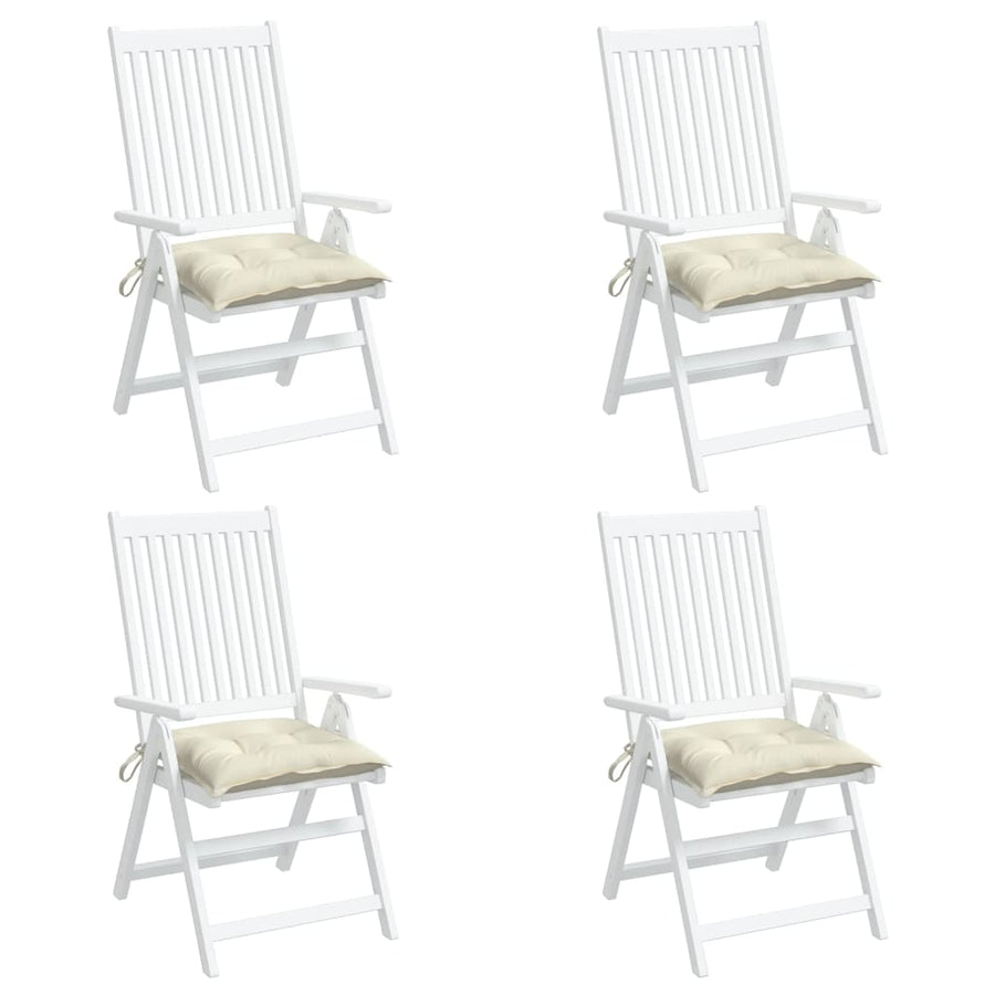 Stoelkussens Oxford Stof Wit 4 40 x 40 x 7 cm Crème