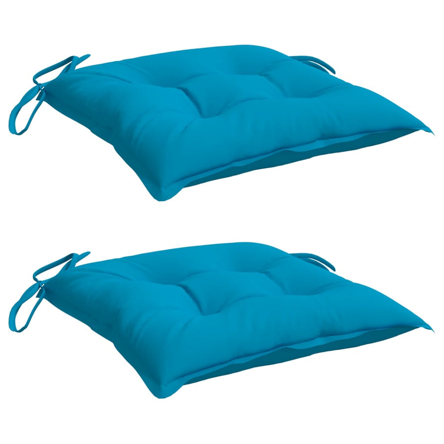 Stoelkussens Oxford Stof 2 40 x 40 x 7 cm lichtblauw
