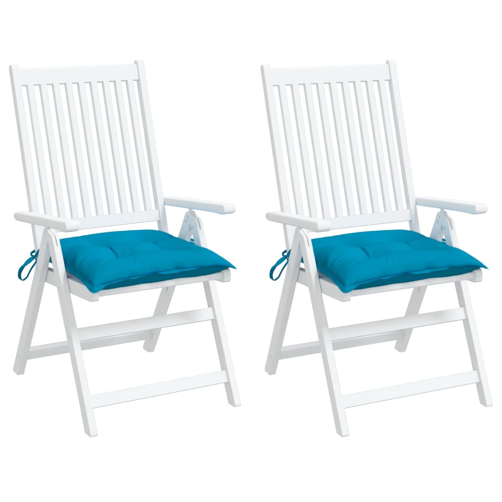 Stoelkussens Oxford Stof 2 40 x 40 x 7 cm lichtblauw
