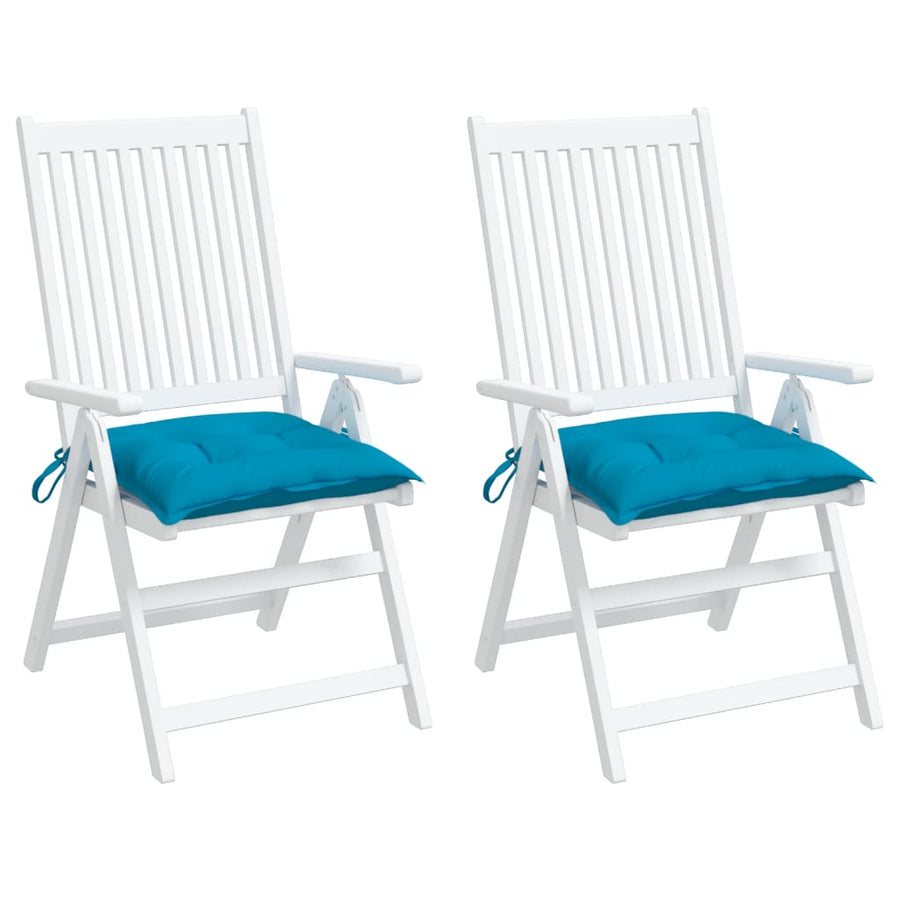 Stoelkussens Oxford Stof 2 40 x 40 x 7 cm lichtblauw