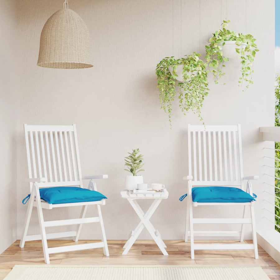 Stoelkussens Oxford Stof 2 40 x 40 x 7 cm lichtblauw