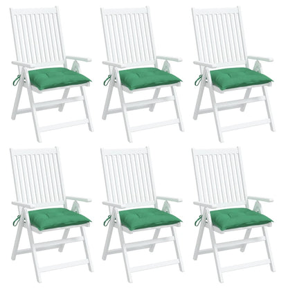 Stoelkussens 6 st 40x40x7 cm oxford stof groen