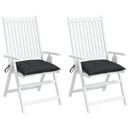 Stoelkussens 2 st 40x40x7 cm oxford stof zwart