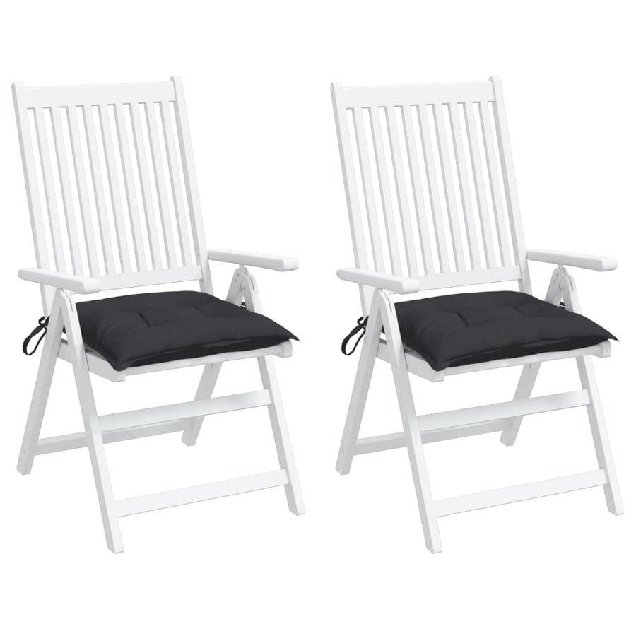 Stoelkussens 2 st 40x40x7 cm oxford stof zwart