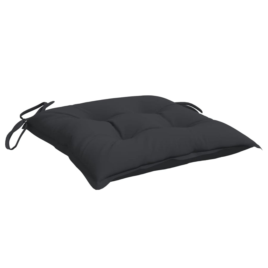 Stoelkussens 2 st 40x40x7 cm oxford stof zwart