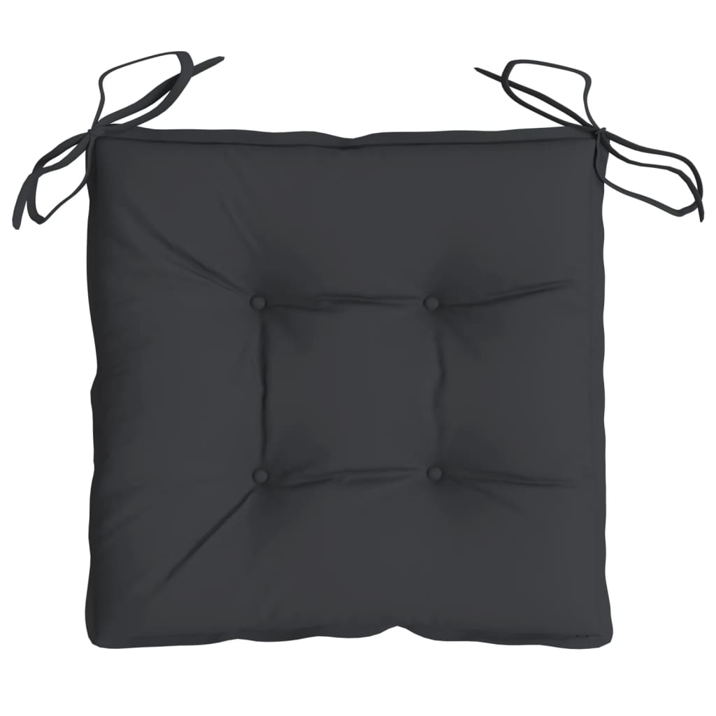Stoelkussens 2 st 40x40x7 cm oxford stof zwart
