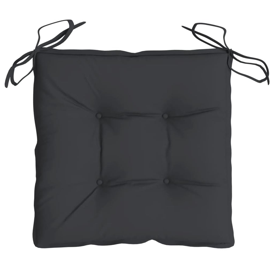 Stoelkussens 2 st 40x40x7 cm oxford stof zwart