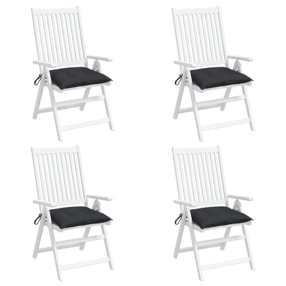 Stoelkussens 4 st 40x40x7 cm oxford stof zwart