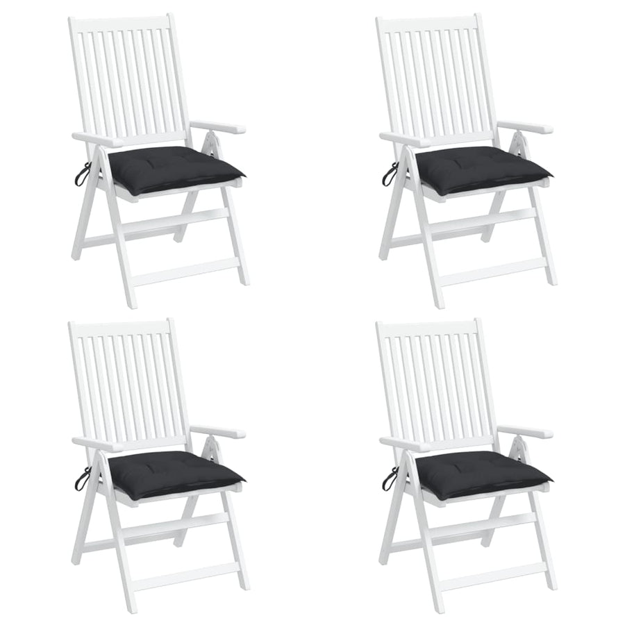 Stoelkussens 4 st 40x40x7 cm oxford stof zwart