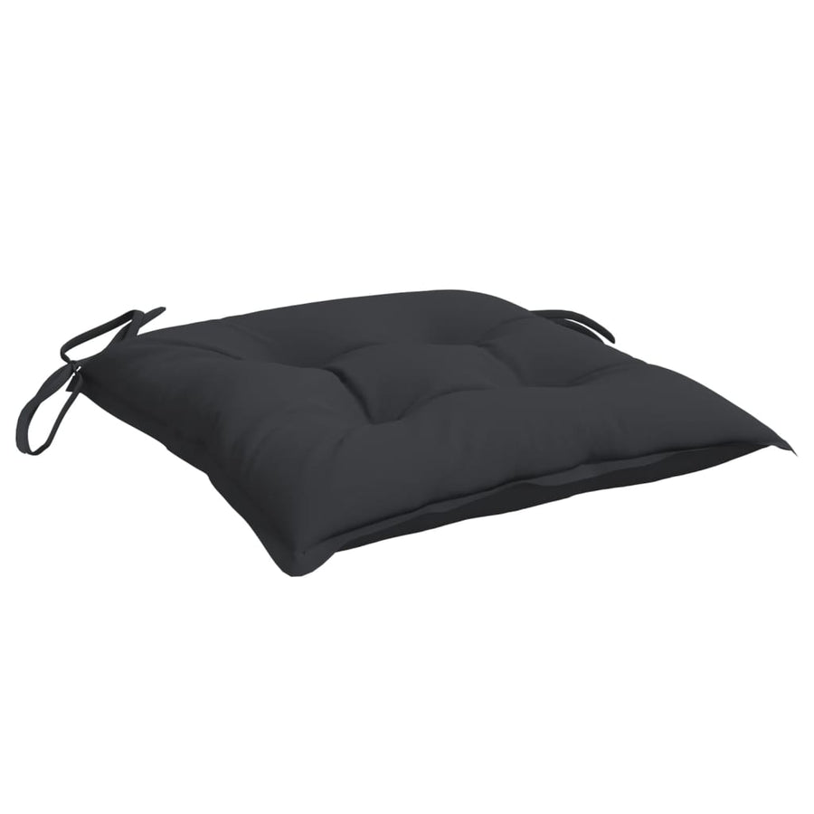 Stoelkussens 4 st 40x40x7 cm oxford stof zwart
