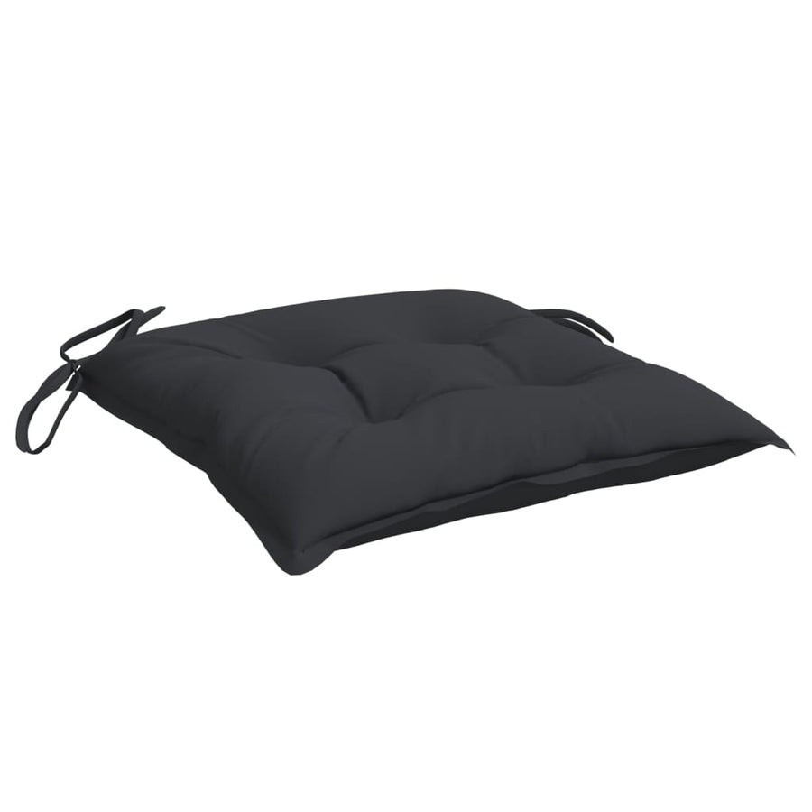 Stoelkussens 6 st 40x40x7 cm oxford stof zwart