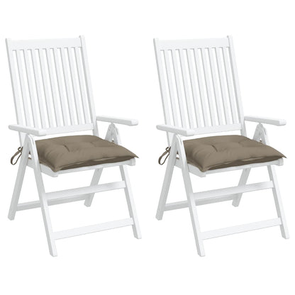 Stoelkussens 2 st 40x40x7 cm oxford stof taupe