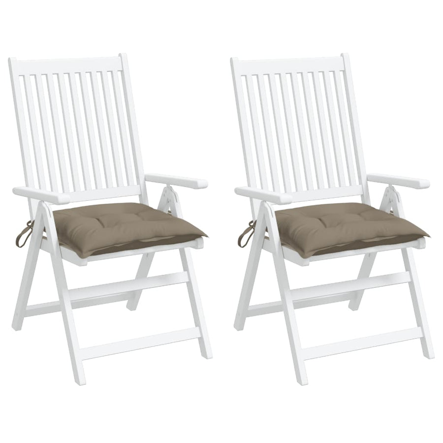 Stoelkussens 2 st 40x40x7 cm oxford stof taupe