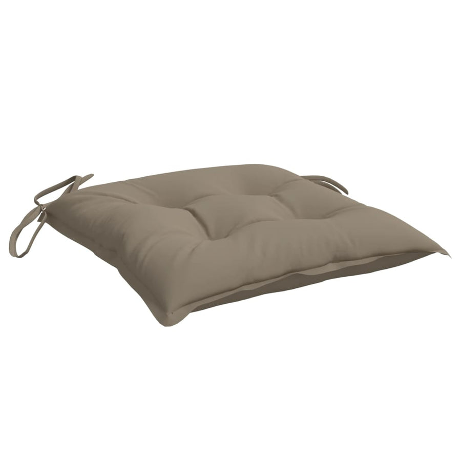 Stoelkussens 2 st 40x40x7 cm oxford stof taupe