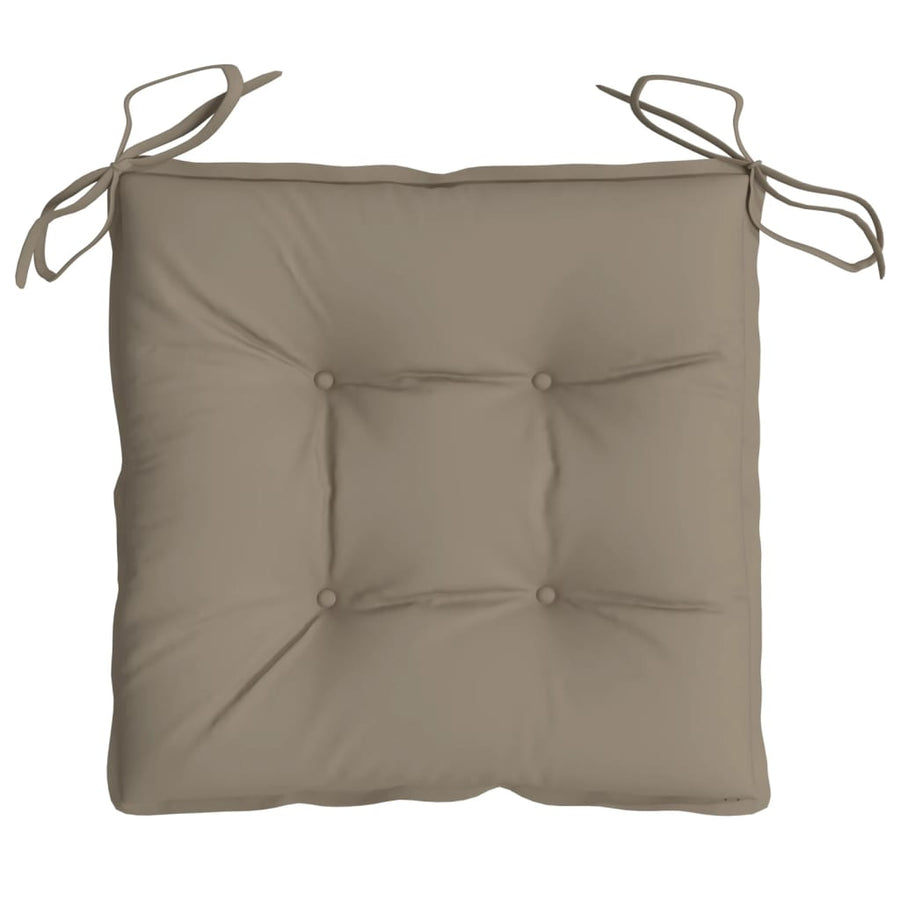 Stoelkussens 2 st 40x40x7 cm oxford stof taupe