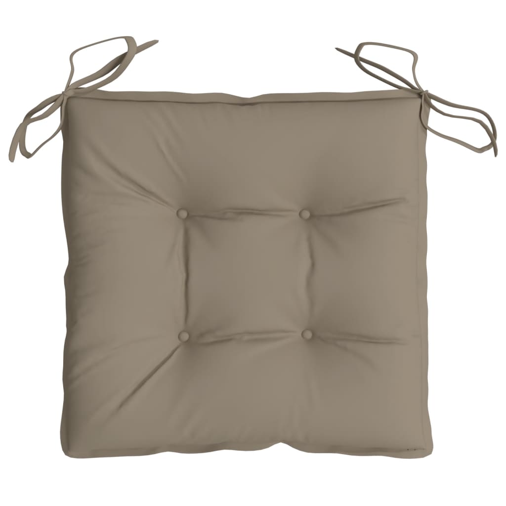 Stoelkussens 6 st 40x40x7 cm oxford stof taupe