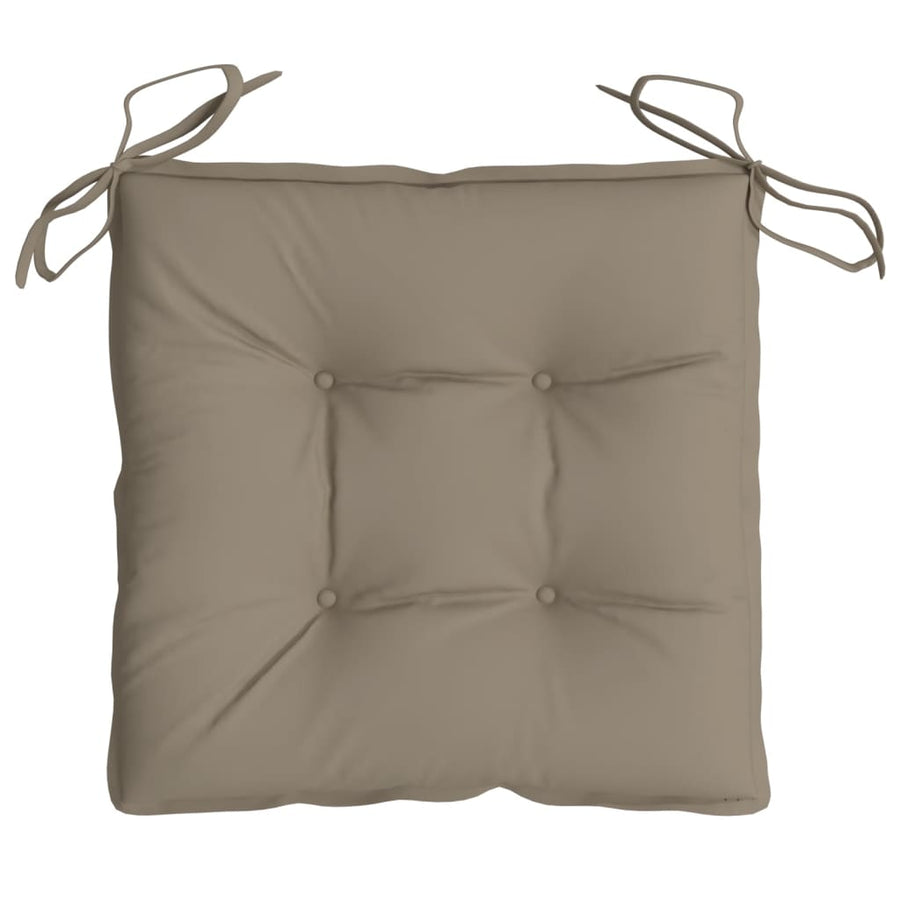 Stoelkussens 6 st 40x40x7 cm oxford stof taupe