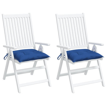 Stoelkussens 2 st 40x40x7 cm oxford stof blauw