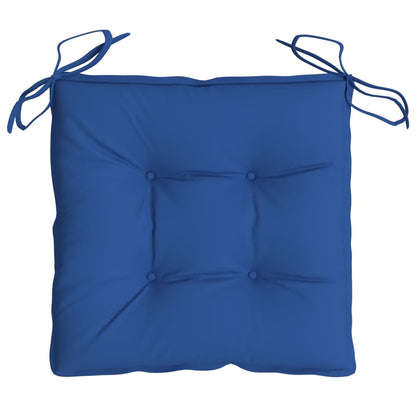 Stoelkussens 2 st 40x40x7 cm oxford stof blauw