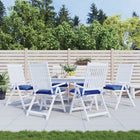 Stoelkussens Oxford stof blauw 6 stuks