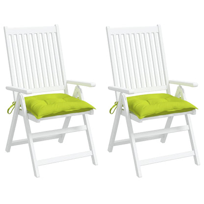 Stoelkussens 2 st 40x40x7 cm oxford stof heldergroen