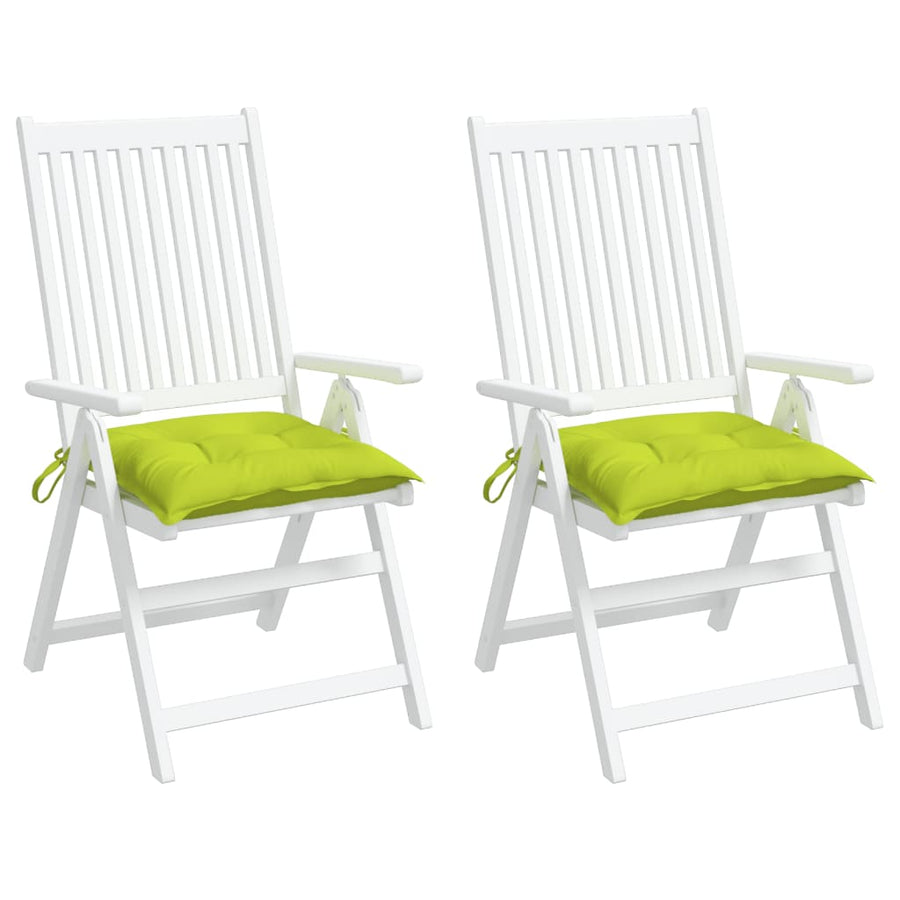 Stoelkussens 2 st 40x40x7 cm oxford stof heldergroen