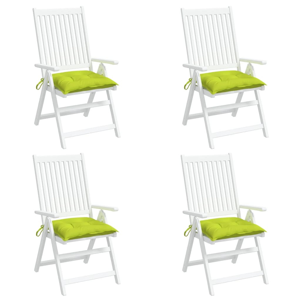 Stoelkussens 4 st 40x40x7 cm oxford stof heldergroen