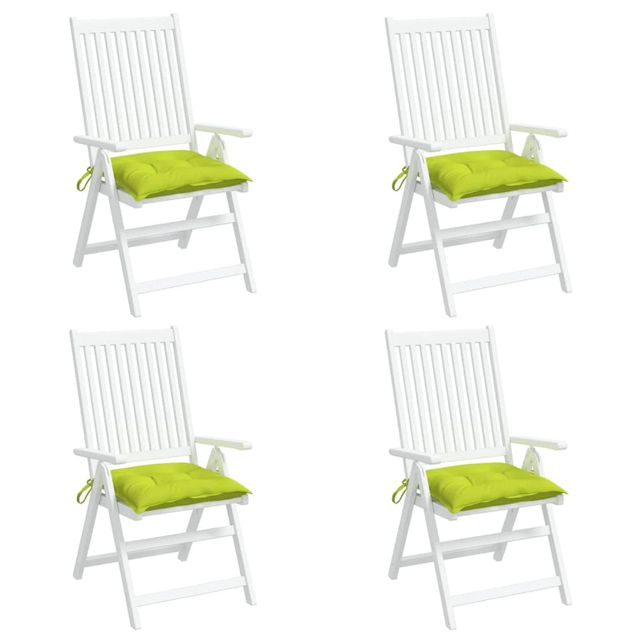 Stoelkussens 4 st 40x40x7 cm oxford stof heldergroen