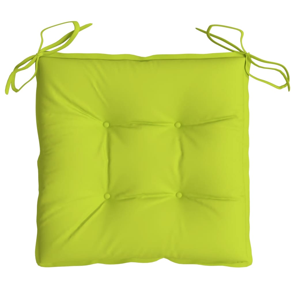 Stoelkussens 4 st 40x40x7 cm oxford stof heldergroen
