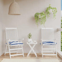 Stoelkussens Gestreept Stof En Blauw En Wit 2