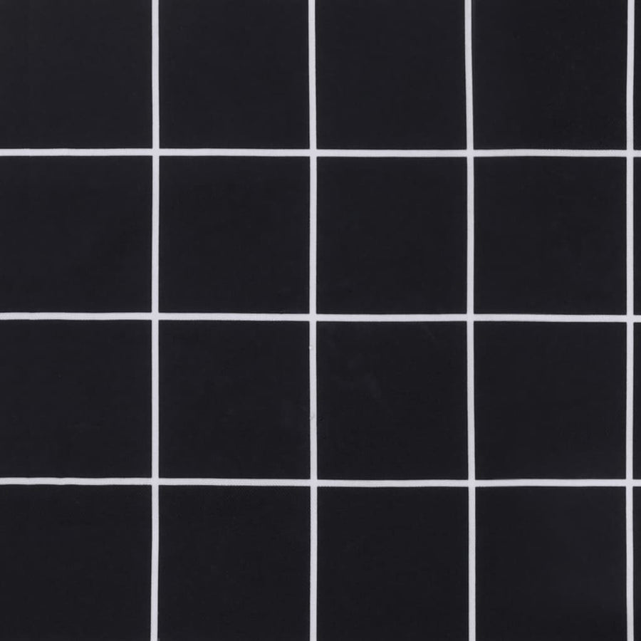 Stoelkussens Ruitpatroon Stof Zwart En Wit 2 40 x 40 x 7 cm