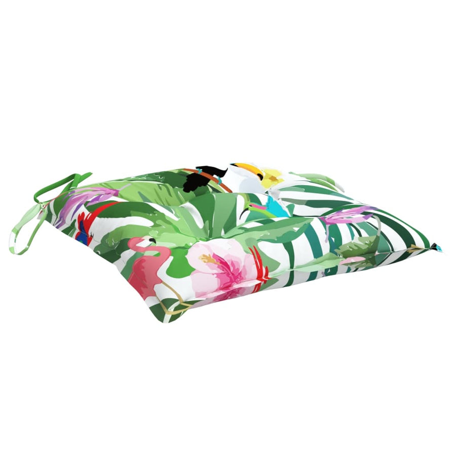 Stoelkussens Stof Meerkleurig Groen En Roze 4 40 x 40 x 7 cm