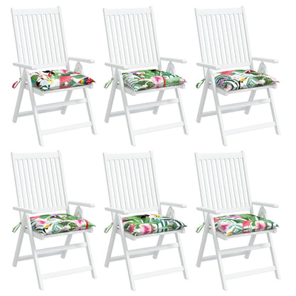 Stoelkussens Stof Meerkleurig Groen En Roze 6 40 x 40 x 7 cm