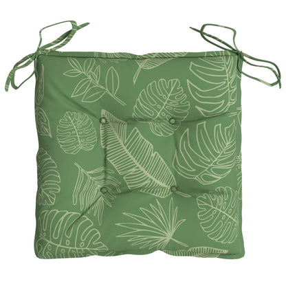 Stoelkussens 2 st bladpatroon 40x40x7 cm stof 2 40 x 40 x 7 cm