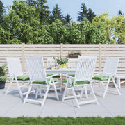 Stoelkussens stof bladpatroon groen 6 stuks