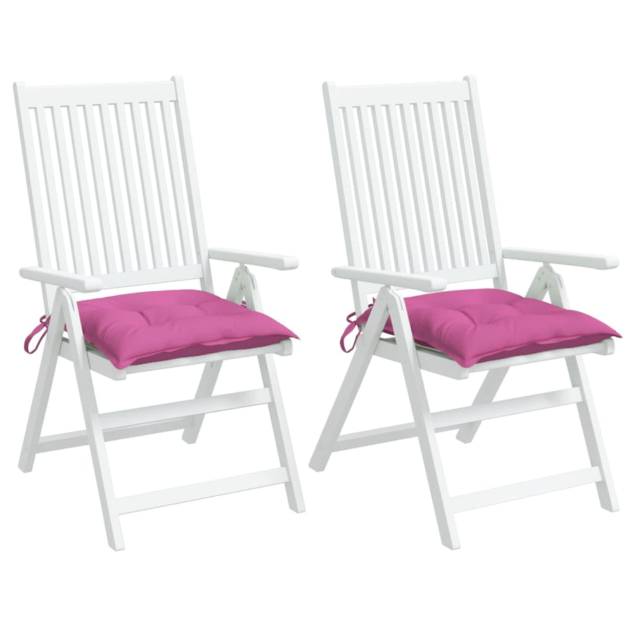 Stoelkussens 2 St 40X40X7 Cm Stof Roze 40 x 40 x 7 cm