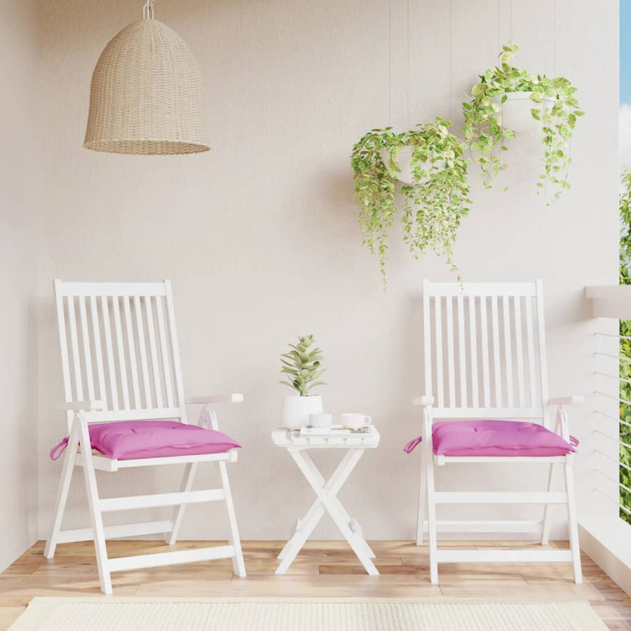 Stoelkussens 2 St 40X40X7 Cm Stof Roze 40 x 40 x 7 cm