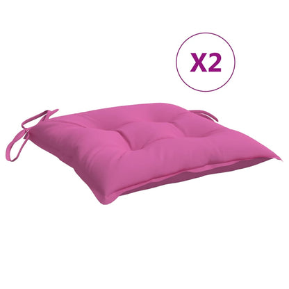 Stoelkussens 4 St 40X40X7 Cm Stof Roze Roze 40 x 40 x 7 cm