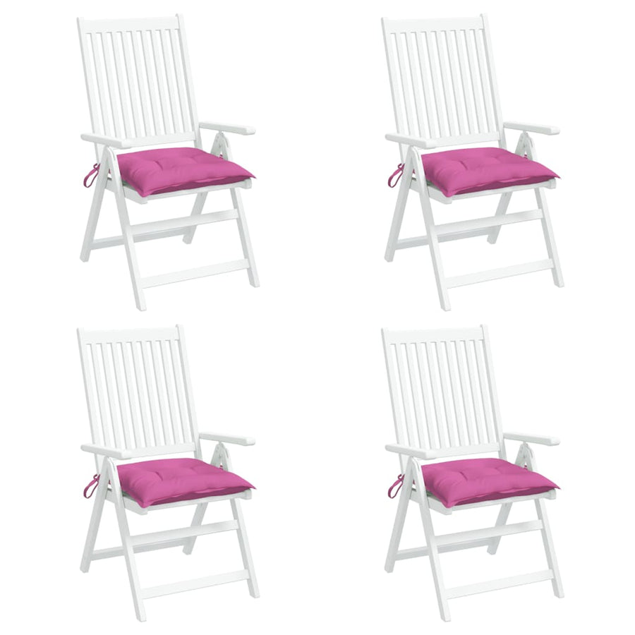 Stoelkussens 4 St 40X40X7 Cm Stof Roze Roze 40 x 40 x 7 cm