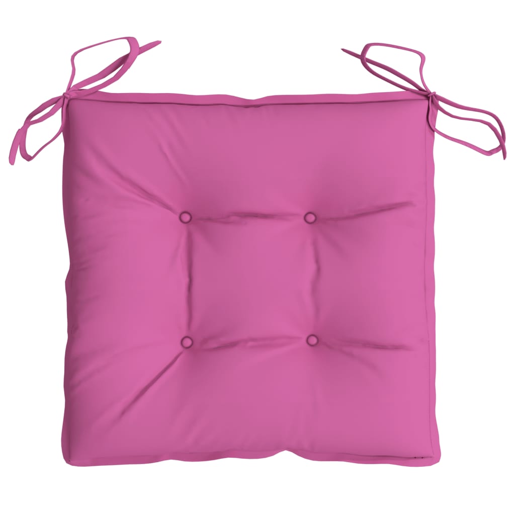 Stoelkussens 4 St 40X40X7 Cm Stof Roze Roze 40 x 40 x 7 cm