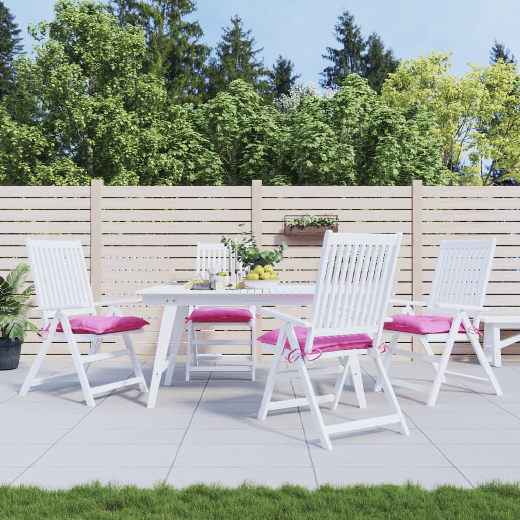 Stoelkussens 4 St 40X40X7 Cm Stof Roze Roze 40 x 40 x 7 cm